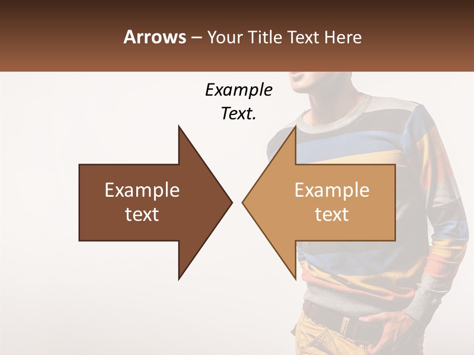 A Man In A Striped Sweater Is Holding His Hands In His Pockets PowerPoint Template