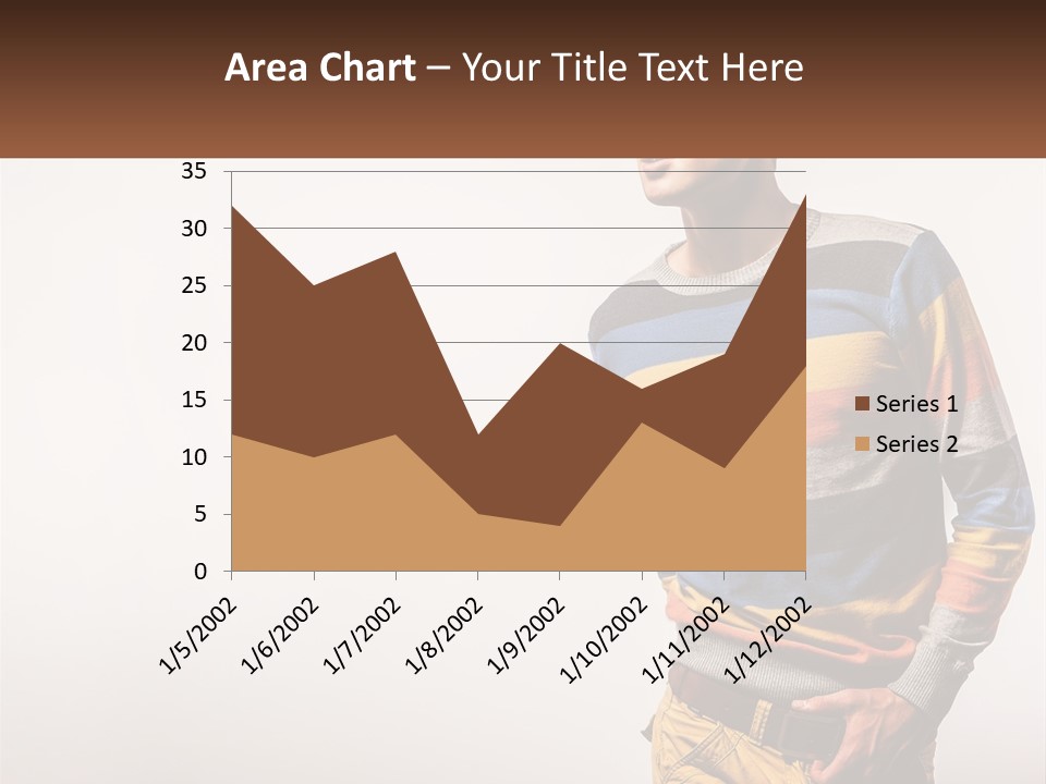 A Man In A Striped Sweater Is Holding His Hands In His Pockets PowerPoint Template