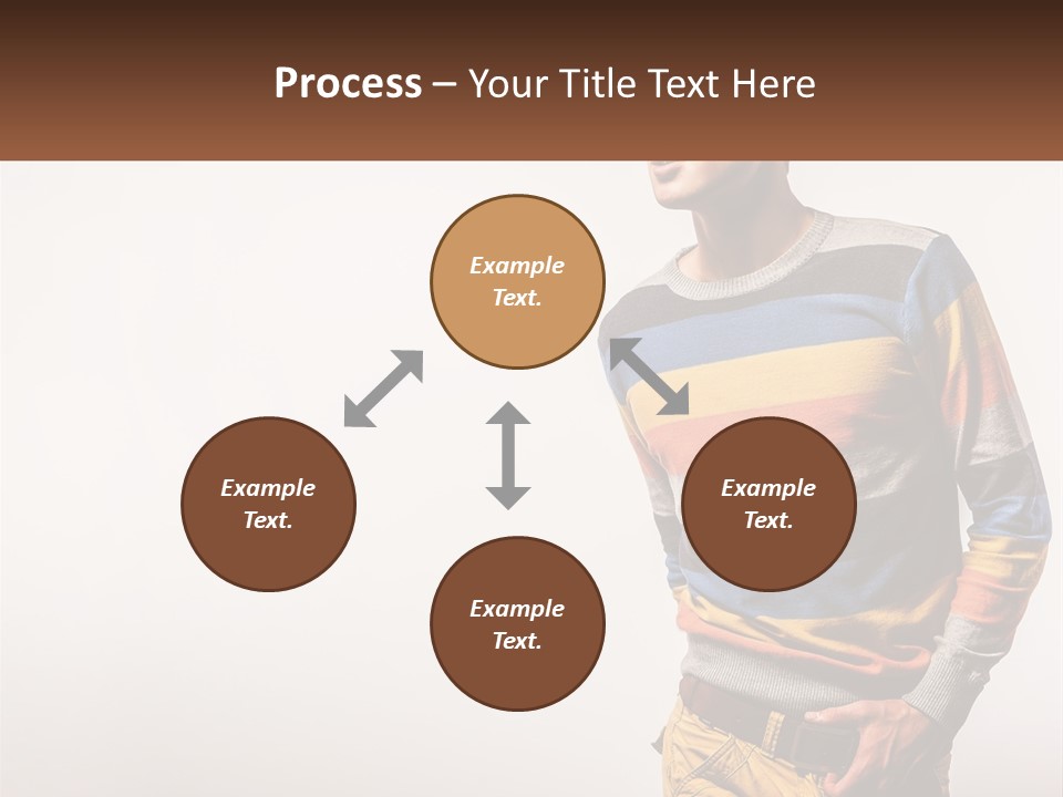 A Man In A Striped Sweater Is Holding His Hands In His Pockets PowerPoint Template