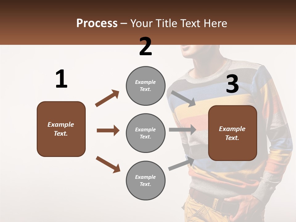 A Man In A Striped Sweater Is Holding His Hands In His Pockets PowerPoint Template
