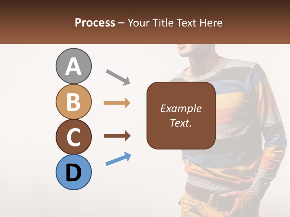 A Man In A Striped Sweater Is Holding His Hands In His Pockets PowerPoint Template