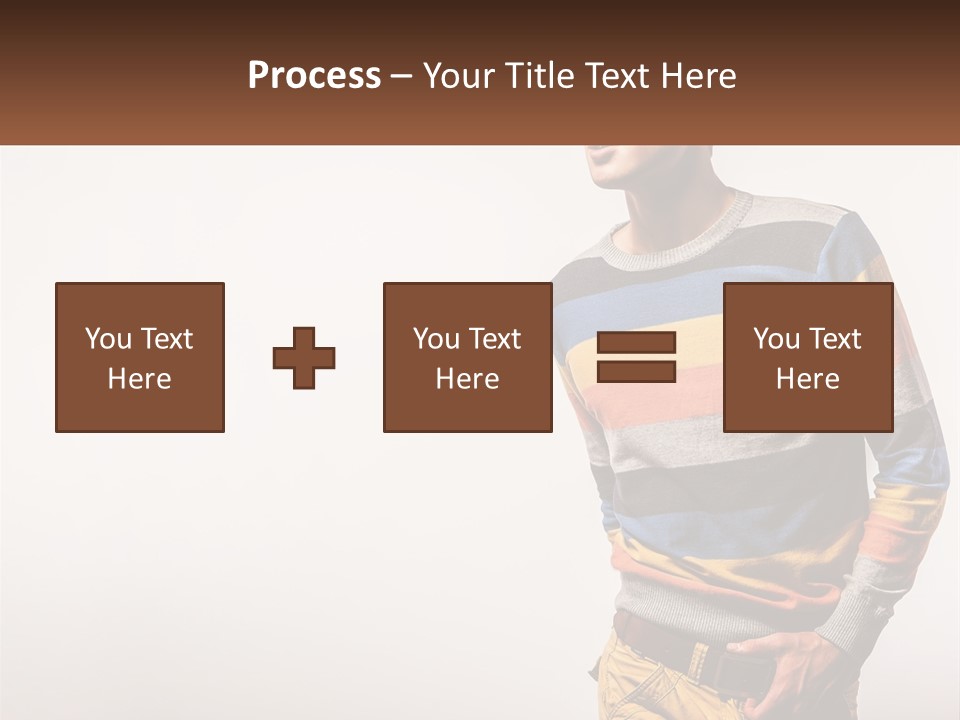 A Man In A Striped Sweater Is Holding His Hands In His Pockets PowerPoint Template