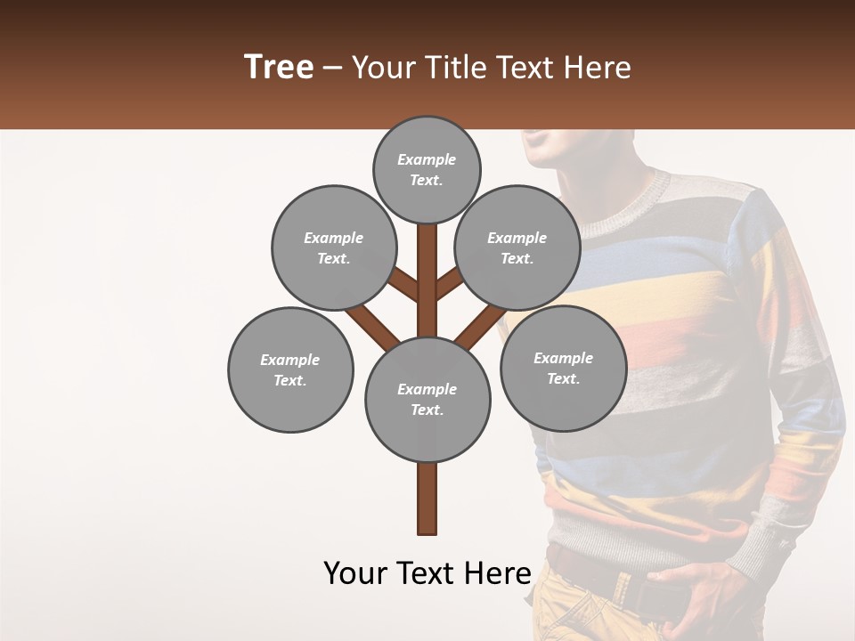 A Man In A Striped Sweater Is Holding His Hands In His Pockets PowerPoint Template