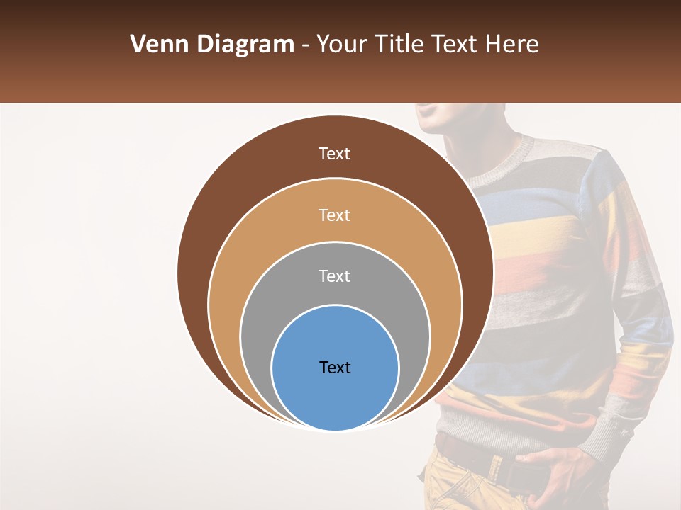 A Man In A Striped Sweater Is Holding His Hands In His Pockets PowerPoint Template