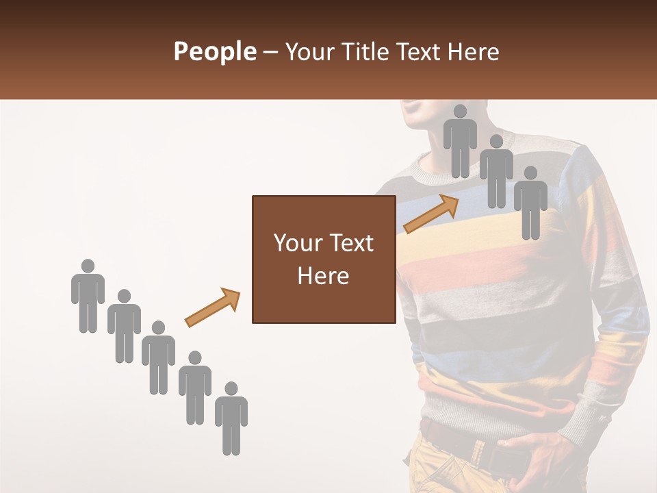 A Man In A Striped Sweater Is Holding His Hands In His Pockets PowerPoint Template