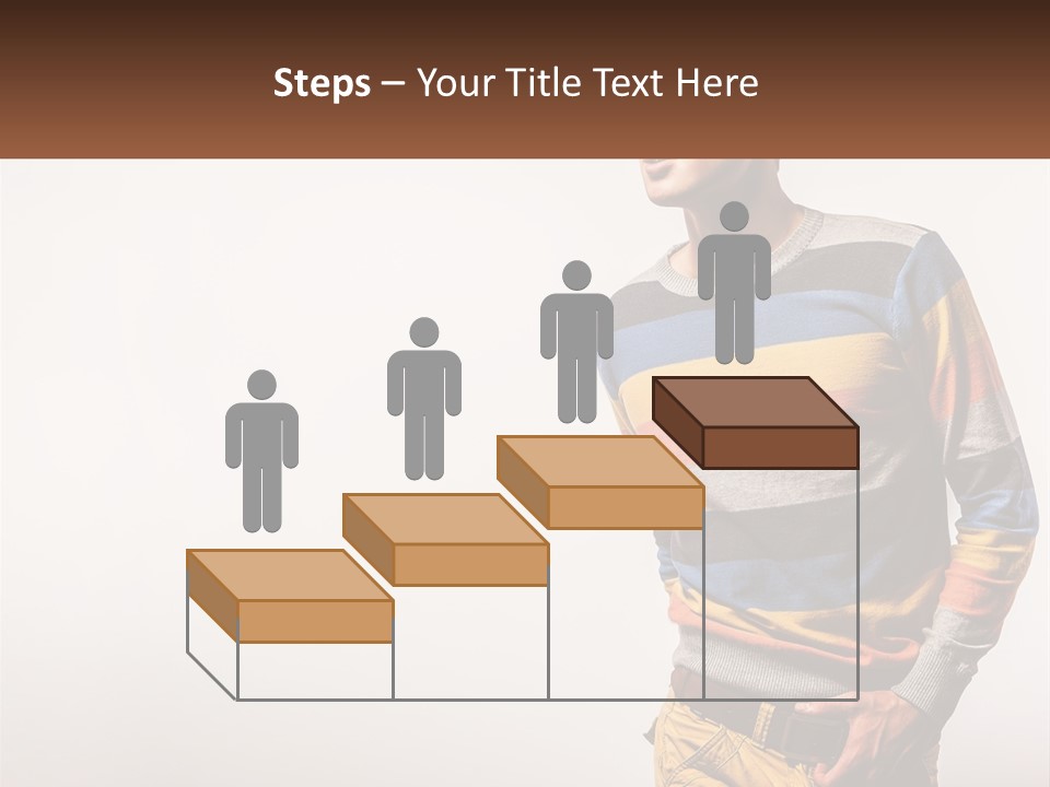 A Man In A Striped Sweater Is Holding His Hands In His Pockets PowerPoint Template