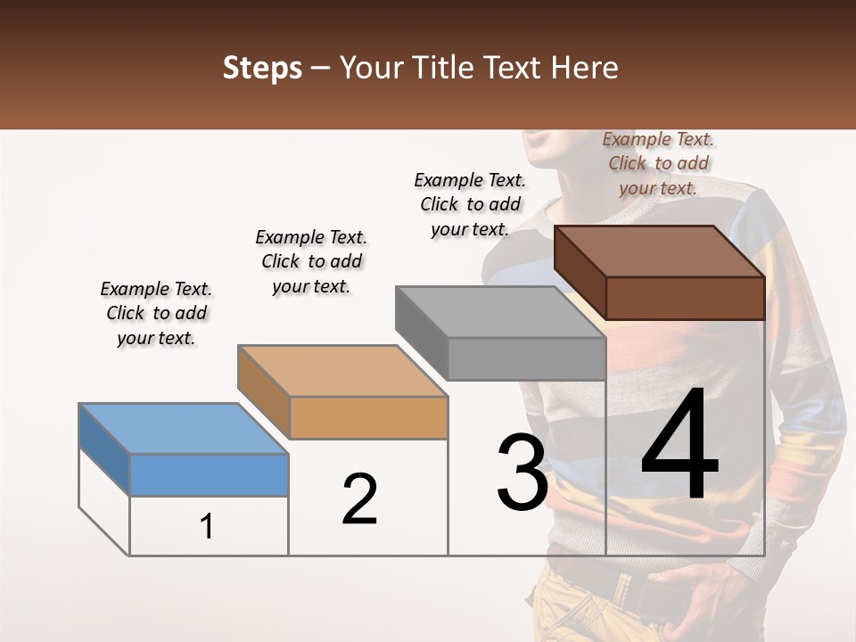 A Man In A Striped Sweater Is Holding His Hands In His Pockets PowerPoint Template