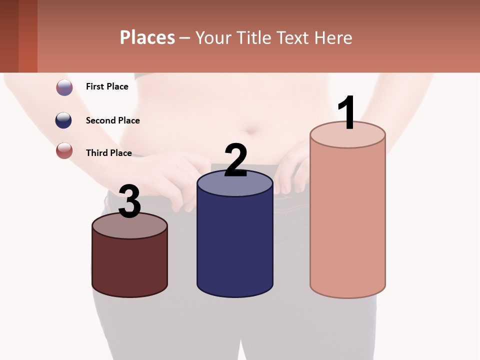 A Woman In A Black Top Is Holding Her Stomach PowerPoint Template