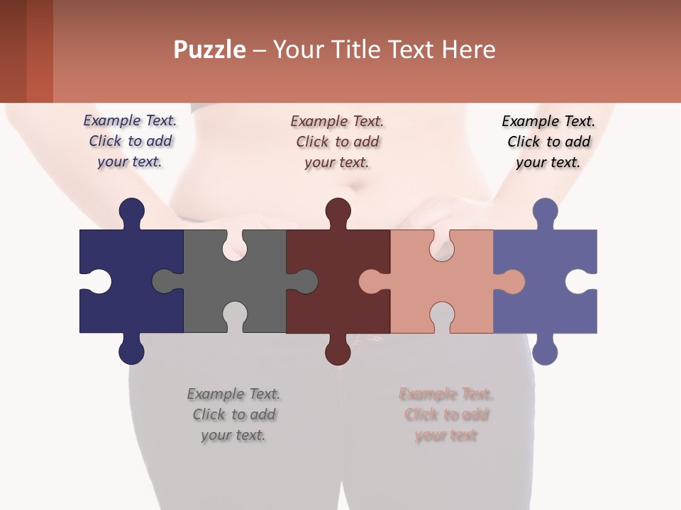 A Woman In A Black Top Is Holding Her Stomach PowerPoint Template