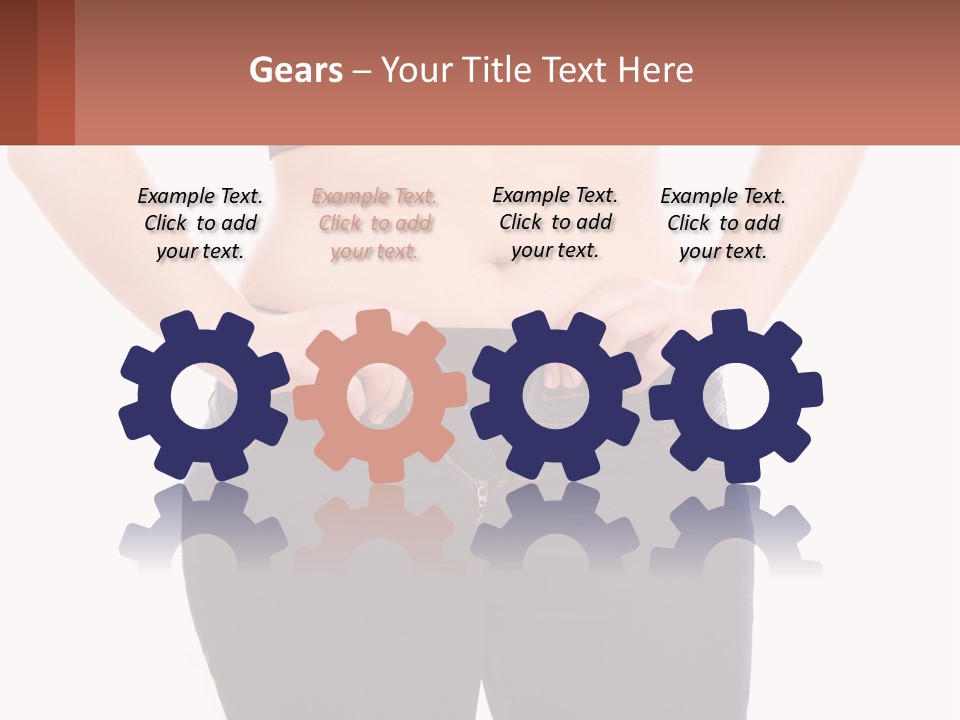 A Woman In A Black Top Is Holding Her Stomach PowerPoint Template