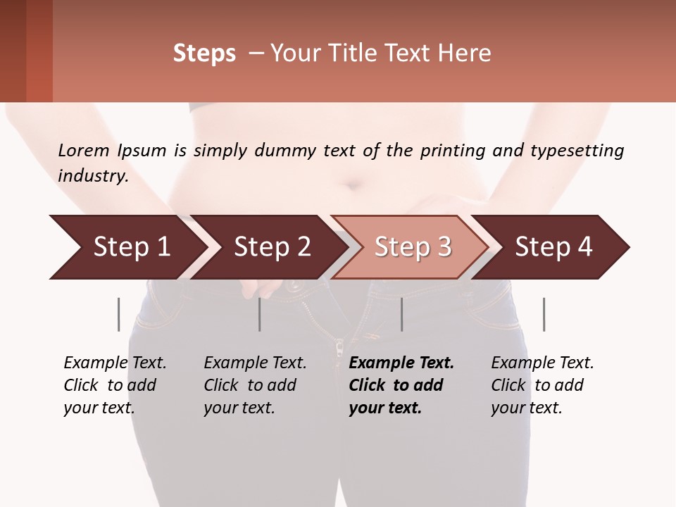 A Woman In A Black Top Is Holding Her Stomach PowerPoint Template