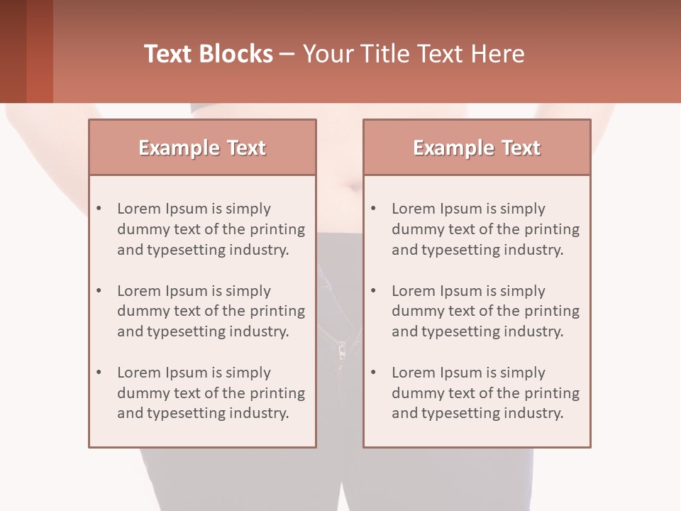 A Woman In A Black Top Is Holding Her Stomach PowerPoint Template