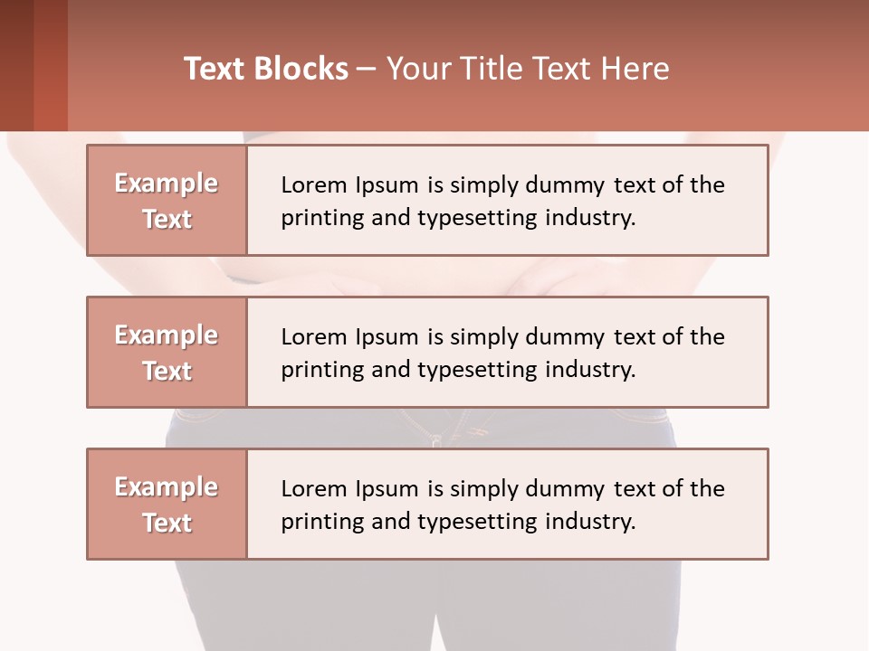 A Woman In A Black Top Is Holding Her Stomach PowerPoint Template