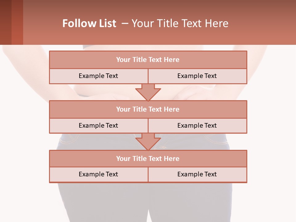 A Woman In A Black Top Is Holding Her Stomach PowerPoint Template