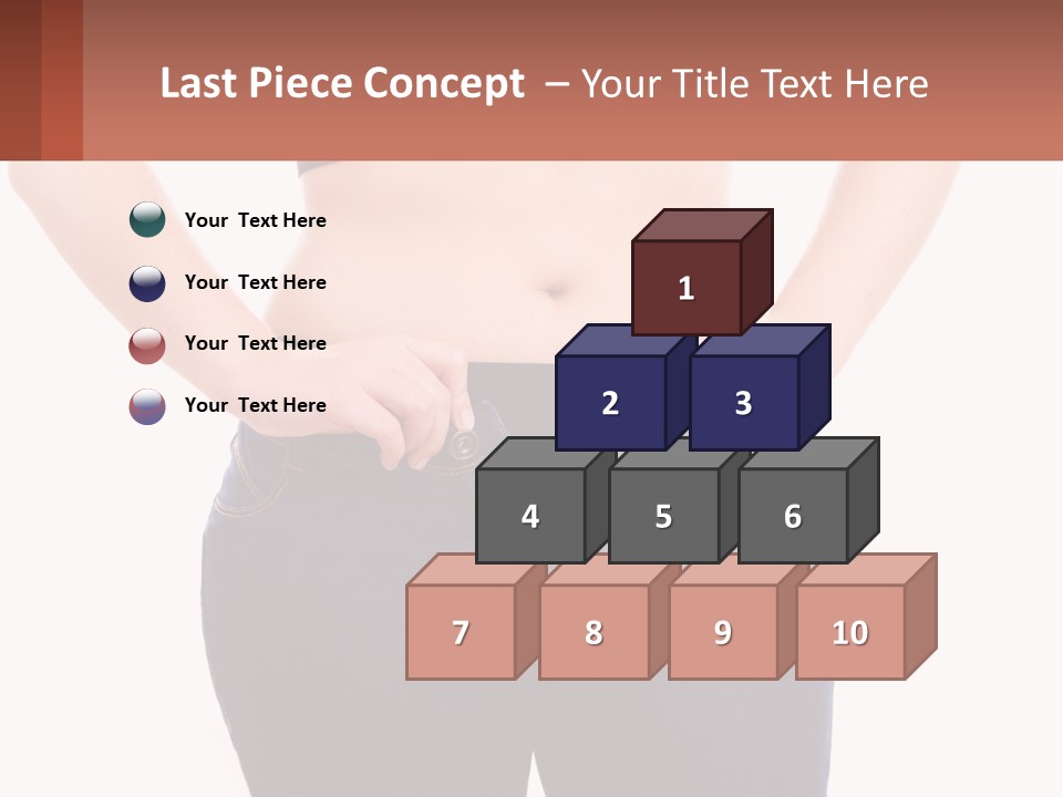 A Woman In A Black Top Is Holding Her Stomach PowerPoint Template