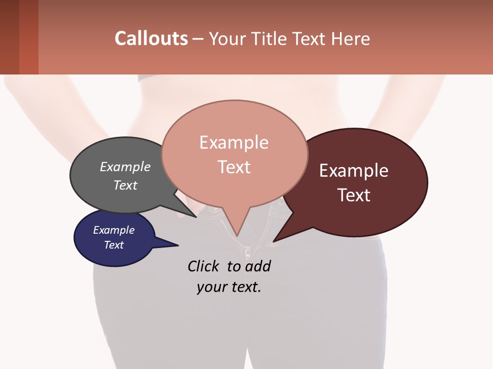 A Woman In A Black Top Is Holding Her Stomach PowerPoint Template