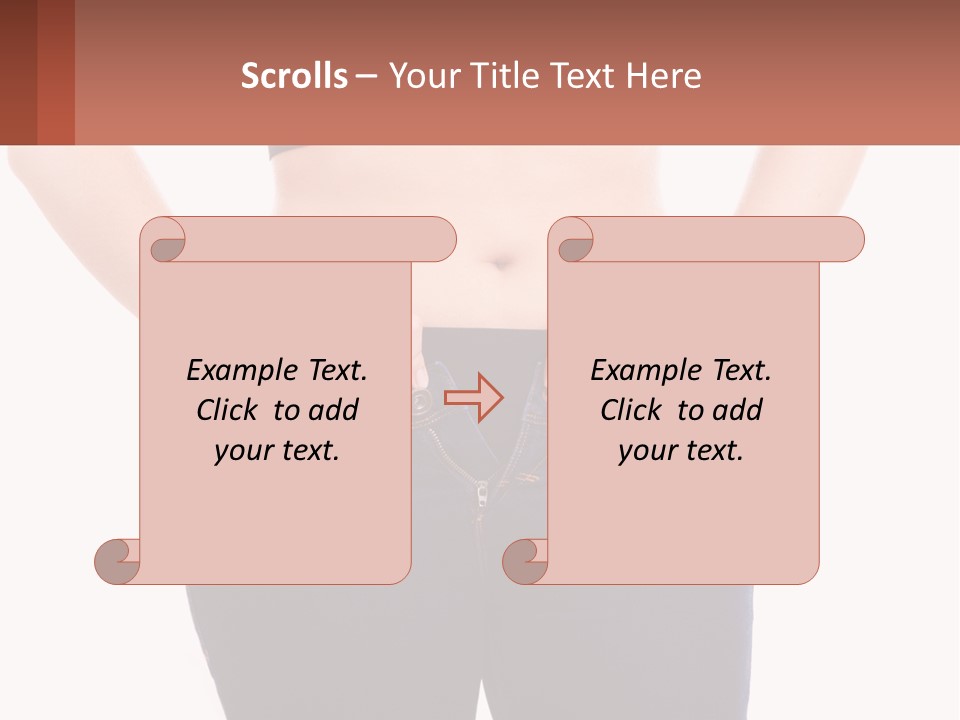 A Woman In A Black Top Is Holding Her Stomach PowerPoint Template