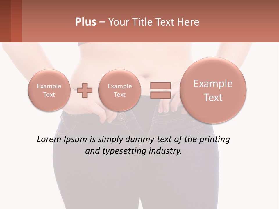 A Woman In A Black Top Is Holding Her Stomach PowerPoint Template