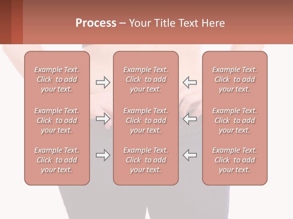 A Woman In A Black Top Is Holding Her Stomach PowerPoint Template
