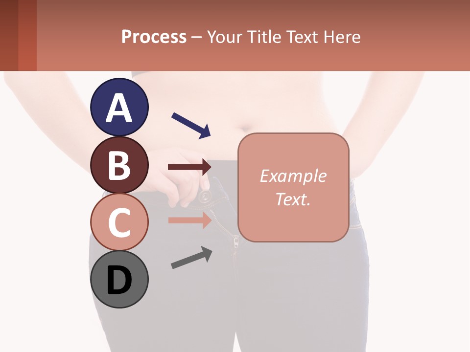 A Woman In A Black Top Is Holding Her Stomach PowerPoint Template