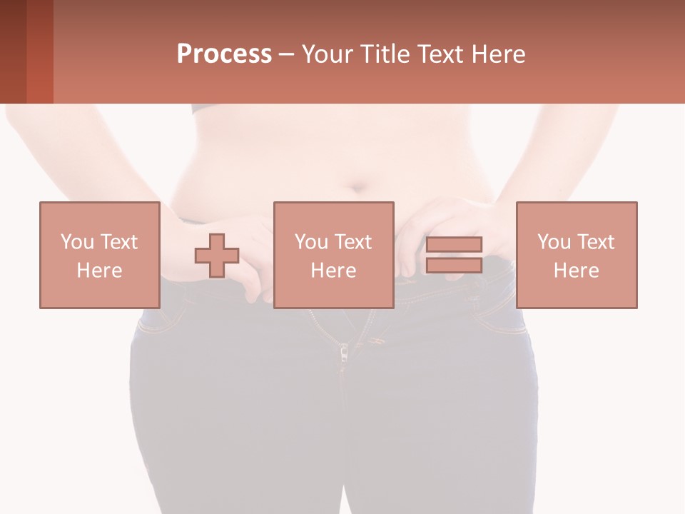 A Woman In A Black Top Is Holding Her Stomach PowerPoint Template