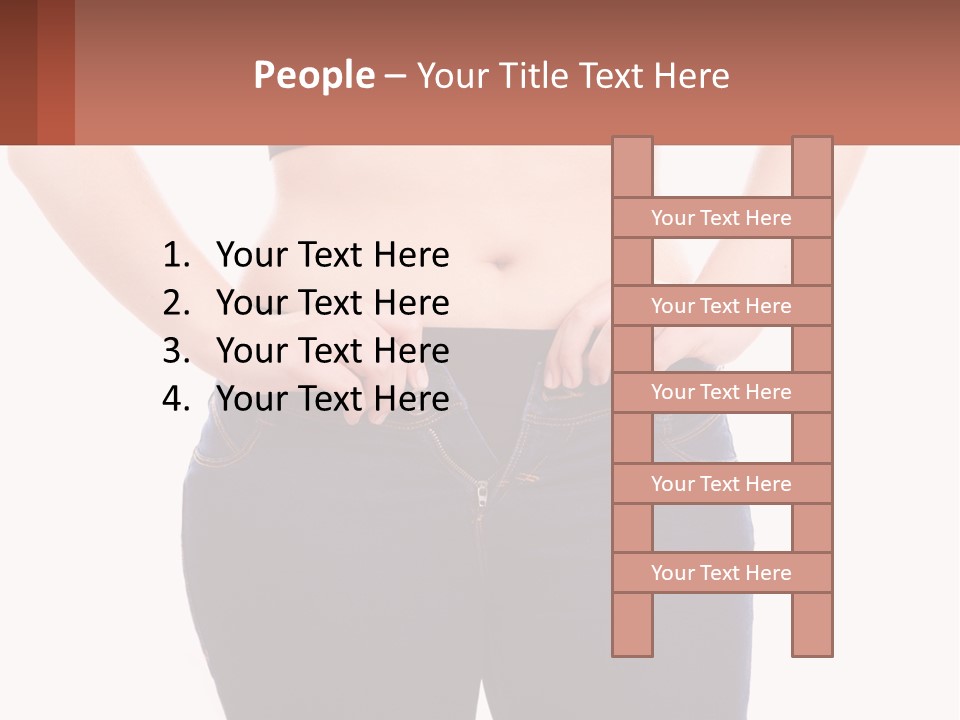 A Woman In A Black Top Is Holding Her Stomach PowerPoint Template