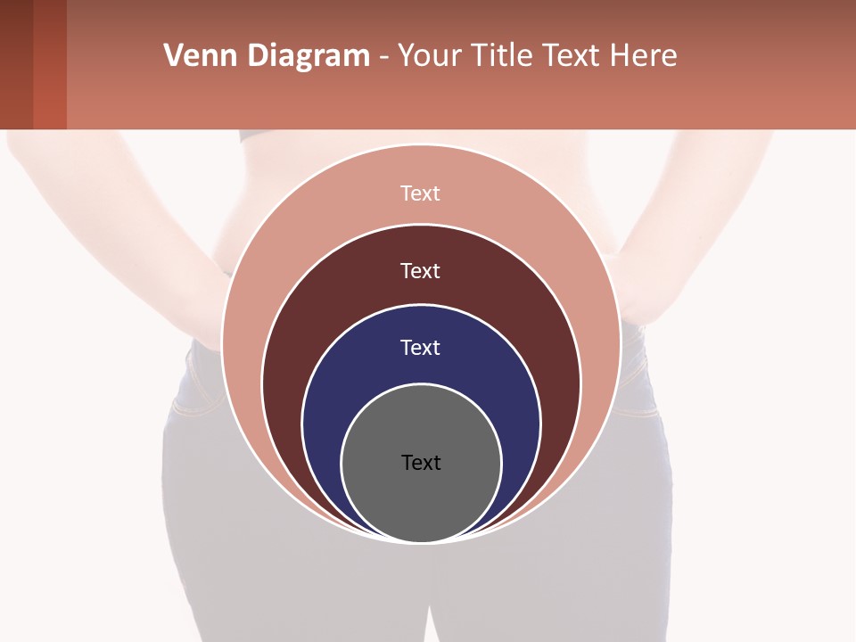 A Woman In A Black Top Is Holding Her Stomach PowerPoint Template