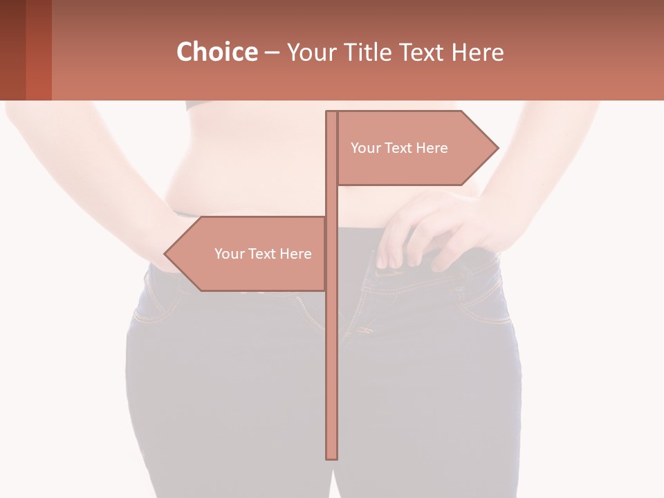 A Woman In A Black Top Is Holding Her Stomach PowerPoint Template