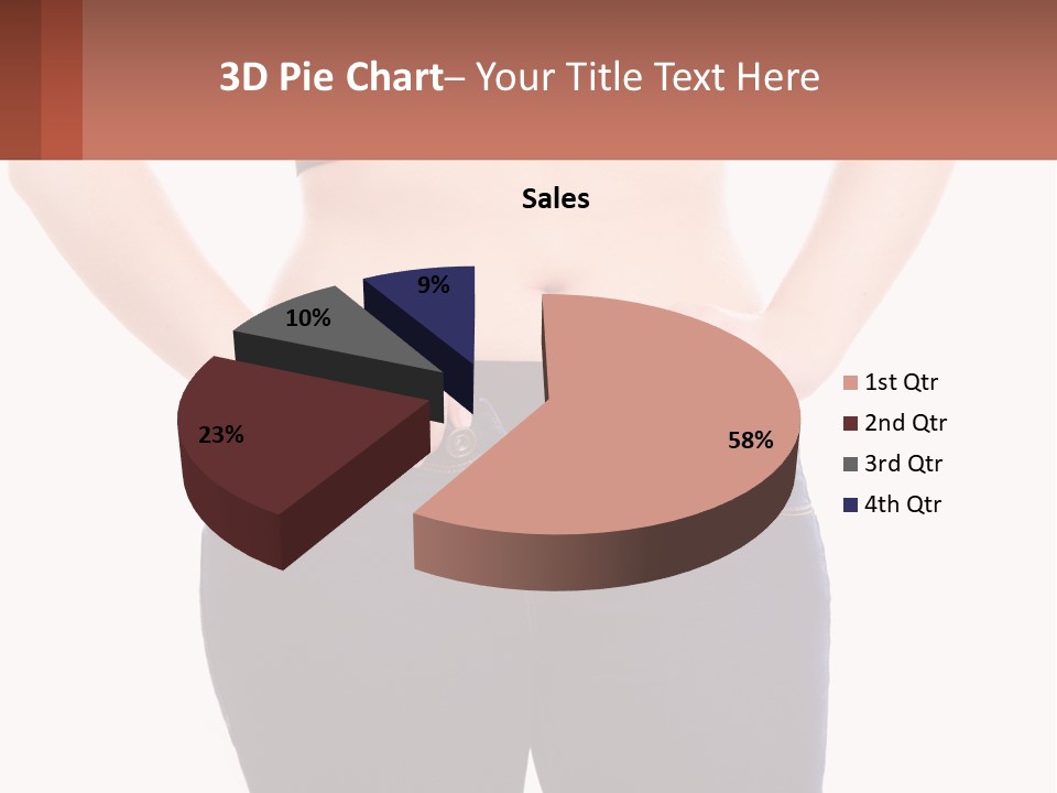 A Woman In A Black Top Is Holding Her Stomach PowerPoint Template
