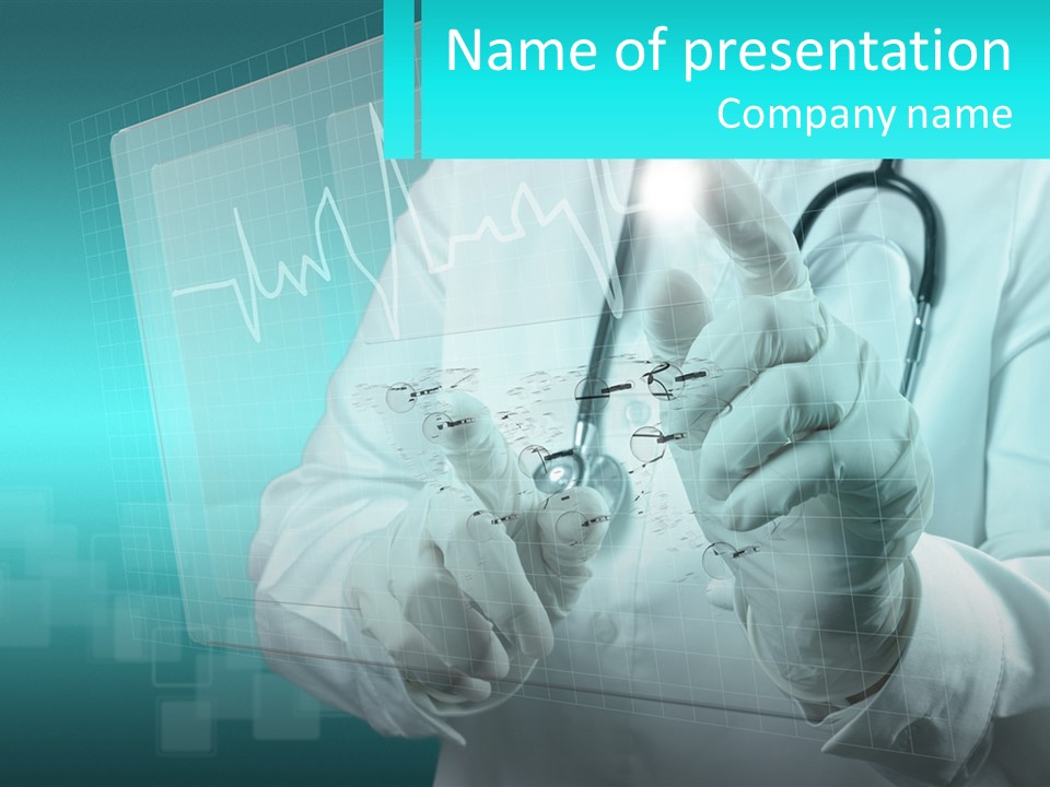 A Doctor Holding A Stethoscope In His Hand PowerPoint Template