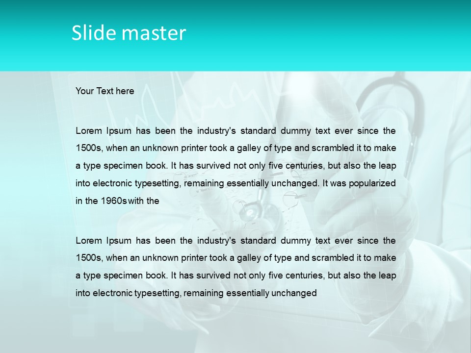 A Doctor Holding A Stethoscope In His Hand PowerPoint Template