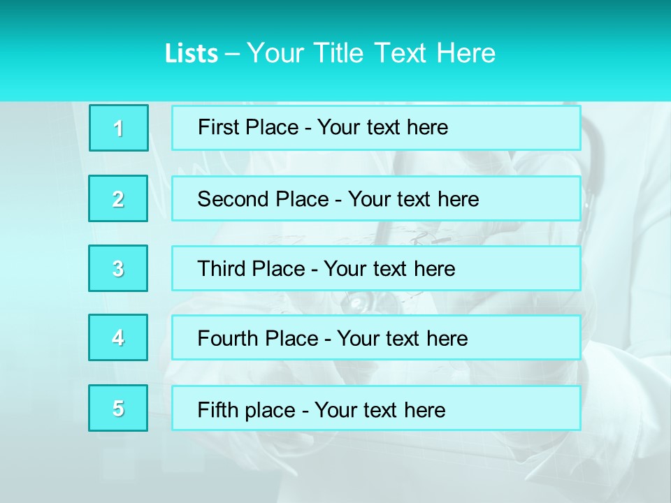 A Doctor Holding A Stethoscope In His Hand PowerPoint Template