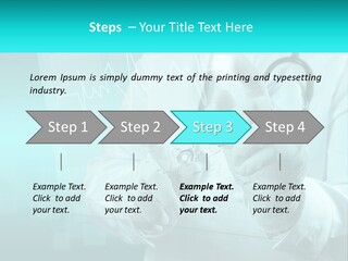 A Doctor Holding A Stethoscope In His Hand PowerPoint Template