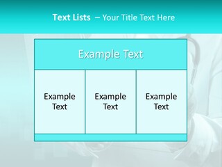 A Doctor Holding A Stethoscope In His Hand PowerPoint Template