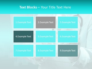 A Doctor Holding A Stethoscope In His Hand PowerPoint Template