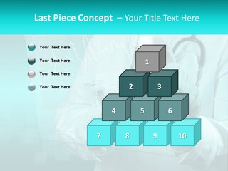 A Doctor Holding A Stethoscope In His Hand PowerPoint Template