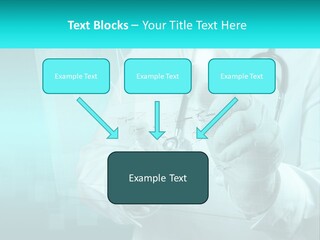 A Doctor Holding A Stethoscope In His Hand PowerPoint Template