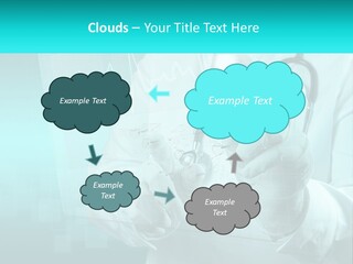 A Doctor Holding A Stethoscope In His Hand PowerPoint Template