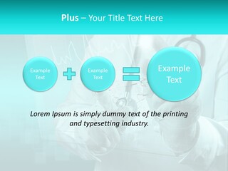 A Doctor Holding A Stethoscope In His Hand PowerPoint Template