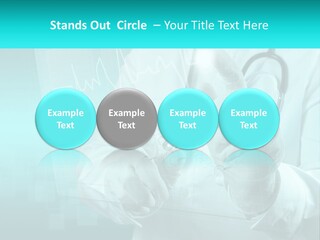 A Doctor Holding A Stethoscope In His Hand PowerPoint Template