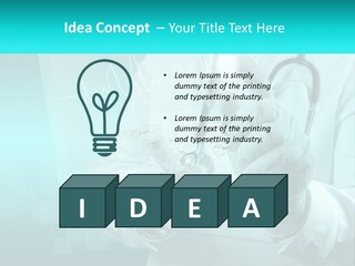 A Doctor Holding A Stethoscope In His Hand PowerPoint Template