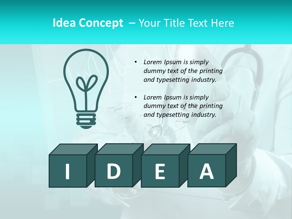 A Doctor Holding A Stethoscope In His Hand PowerPoint Template