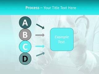 A Doctor Holding A Stethoscope In His Hand PowerPoint Template