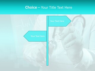 A Doctor Holding A Stethoscope In His Hand PowerPoint Template