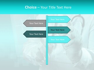 A Doctor Holding A Stethoscope In His Hand PowerPoint Template