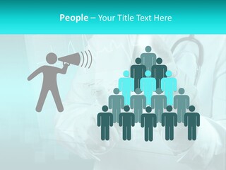 A Doctor Holding A Stethoscope In His Hand PowerPoint Template