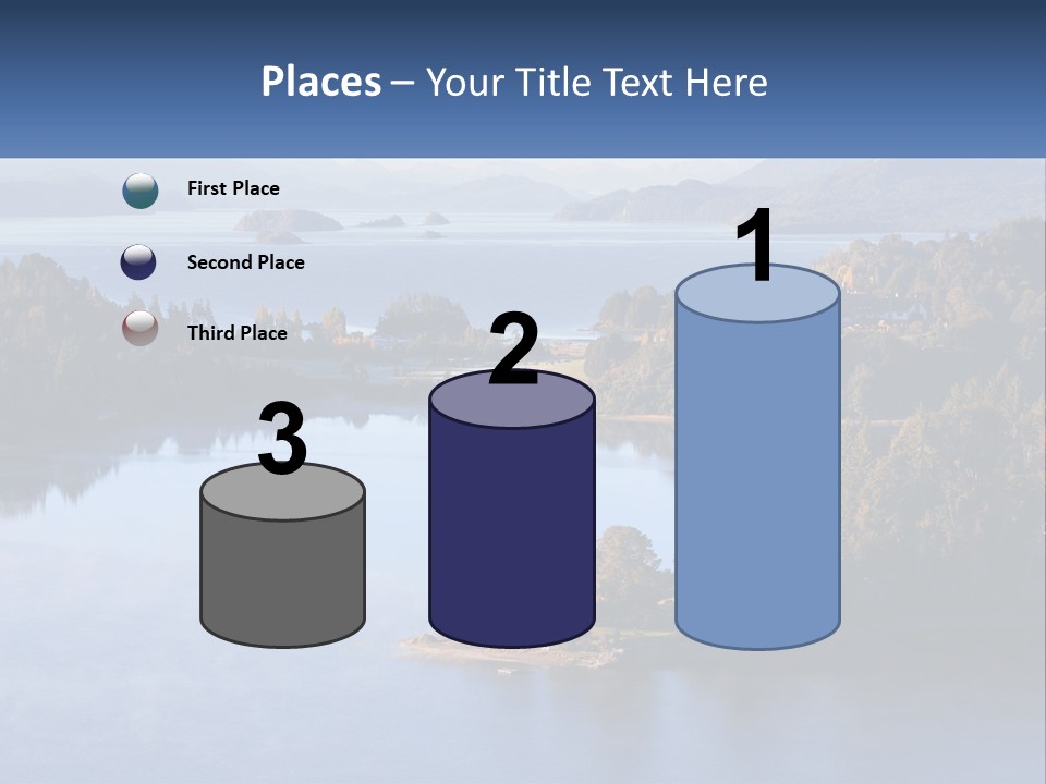 A Large Body Of Water Surrounded By Trees PowerPoint Template