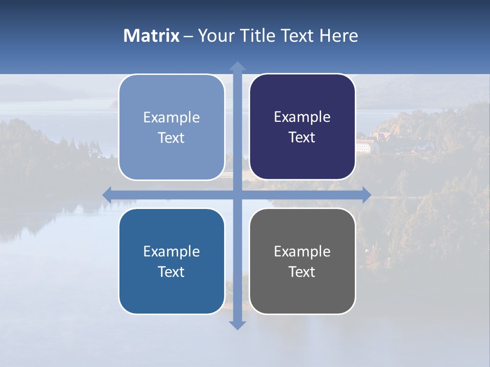 A Large Body Of Water Surrounded By Trees PowerPoint Template
