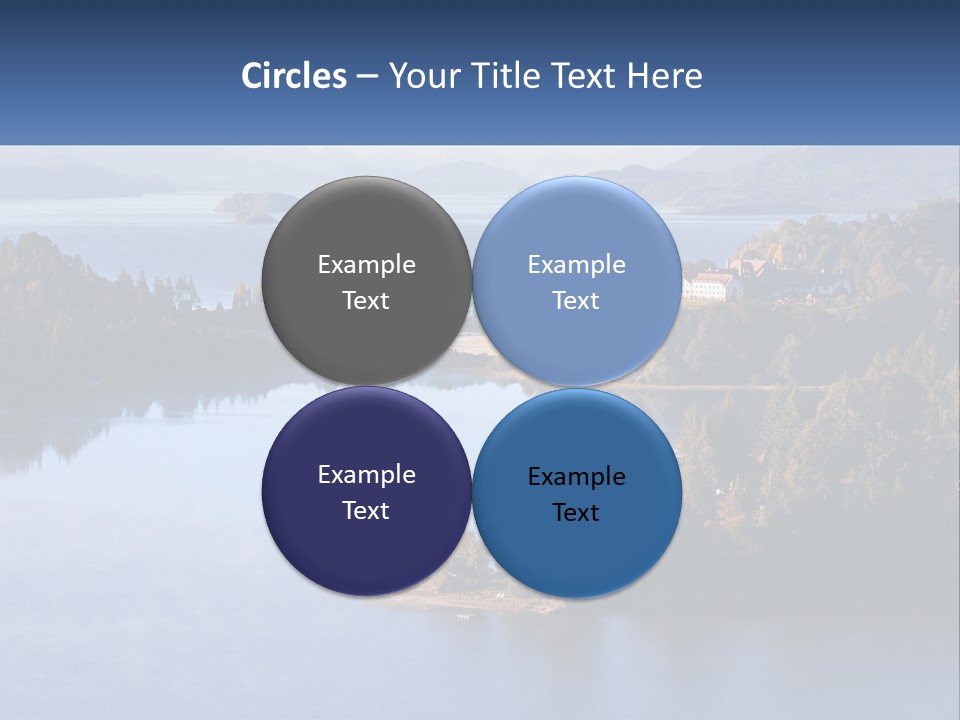 A Large Body Of Water Surrounded By Trees PowerPoint Template