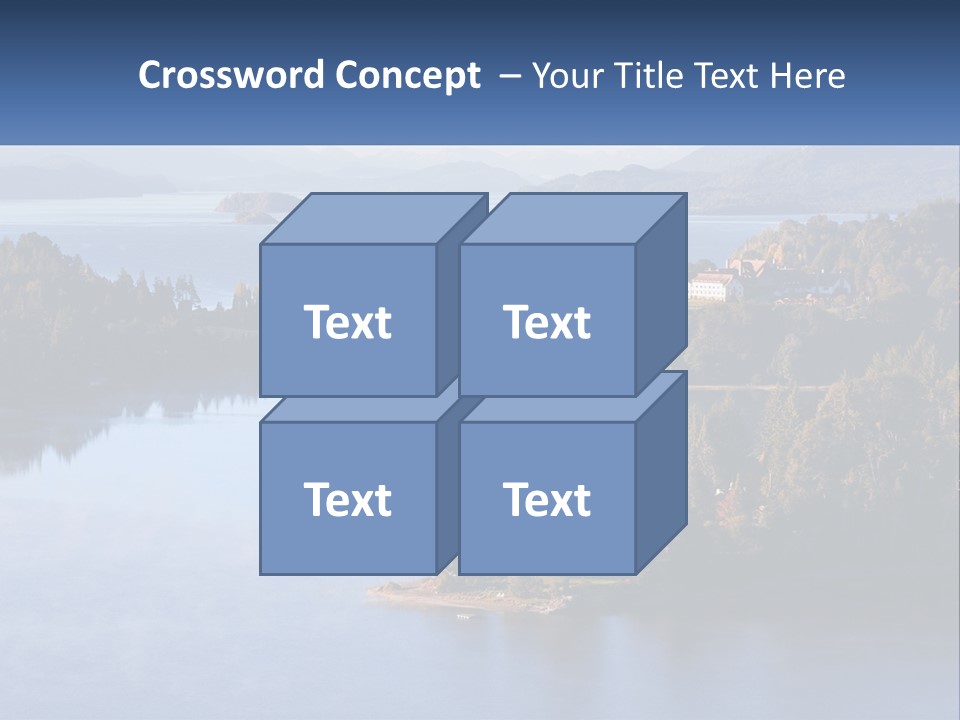 A Large Body Of Water Surrounded By Trees PowerPoint Template